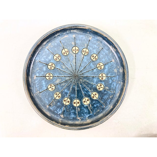 Blue Vintage Wall Plates by Heinz Theo Dietz, 1970s, Set of 3 For Sale - Image 8 of 13