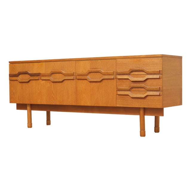 Mid Century Teak Credenza by Uniflex Furniture For Sale