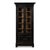 An 80-inch ebonized case and projecting crown bring architectural weight to a library or study wall. The upper section has...
