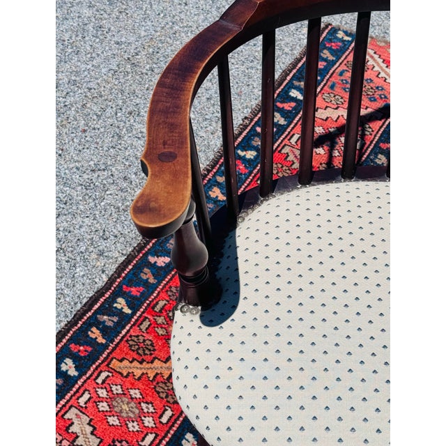 Vintage Mid-19th C. High-Back Windsor Style Chair For Sale - Image 4 of 12