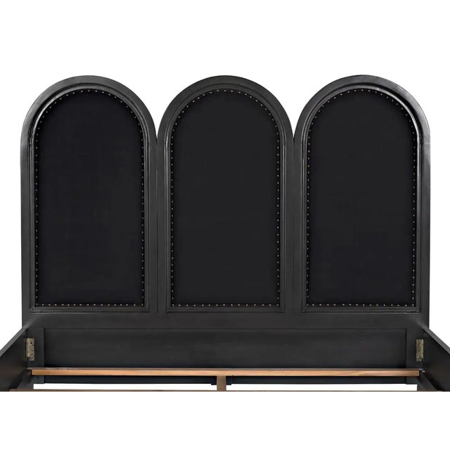Mid-Century Modern NOIR Arch Bed, Eastern King, Pale For Sale - Image 3 of 5