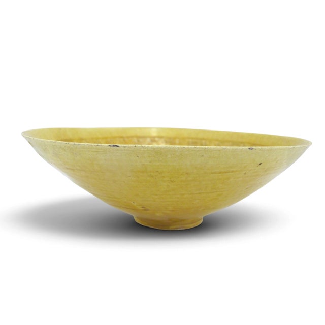 Chinese Ming Hongzhi Style Dragon & Phoenix Delicate Imperial Yellow Bowl For Sale - Image 4 of 15