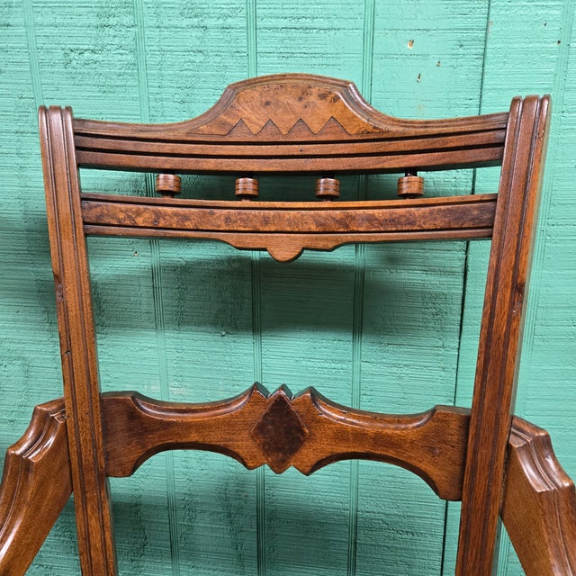 These wicker chairs are beautifully crafted and made to last! They feature wicker seats and wooden frames with carved...