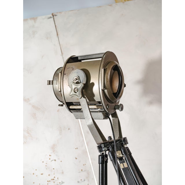 Industrial Tripod Theater Spotlight Floor Lamp from ADB Belgium, 1960s For Sale - Image 6 of 18