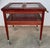 1950s Wood & Brass Display Bar Cart For Sale - Image 4 of 10
