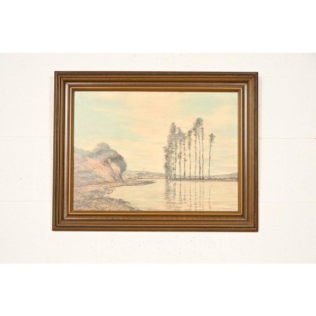 Original "View on the Seine" Framed Print by Homer Dodge Martin For Sale - Image 14 of 14