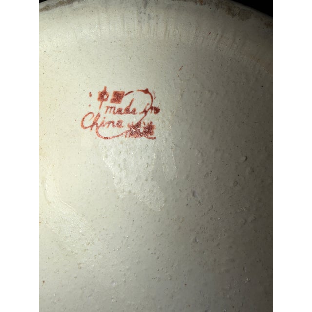 White Hand Painted Postmodern 80s Ceramic Umbrella Holder Fornasetti Style Graphic Art For Sale - Image 8 of 8