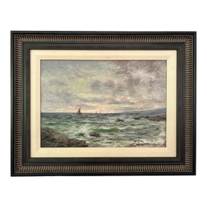 Early 20th Century British Maritime Artwork by a.j. Gray, Signed O, Seascape Oil Painting