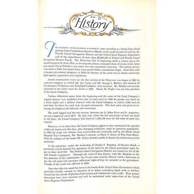 "The Florida Intracoastal Waterway From the St. Johns River to Miami, Florida" 1935 For Sale - Image 10 of 12