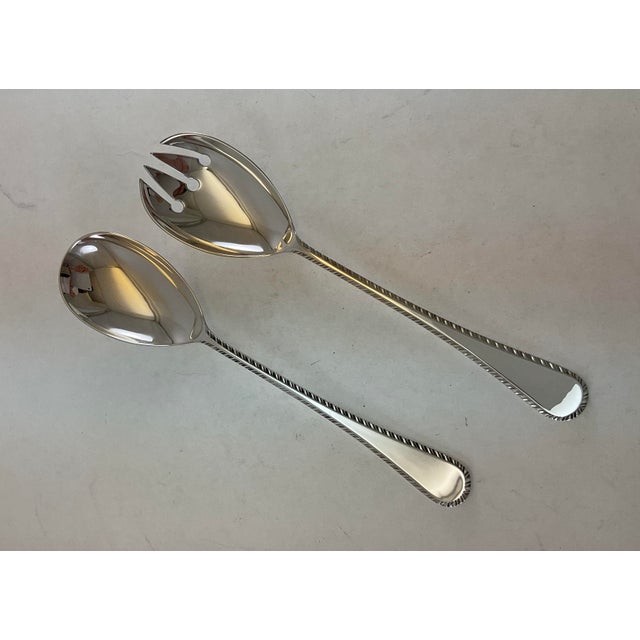 New 1980s Complete Cutlery Set for 12, Including Fish Eaters & Serving Pieces, Feather Edge - 134 PCS For Sale - Image 15 of 18