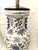 Vintage Chinoiserie Blue & White Vase Table Lamp For Sale In Palm Springs - Image 6 of 9