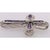 Modern 14 Karat White Gold Pendant Cross With Amethysts and Diamonds For Sale - Image 3 of 6