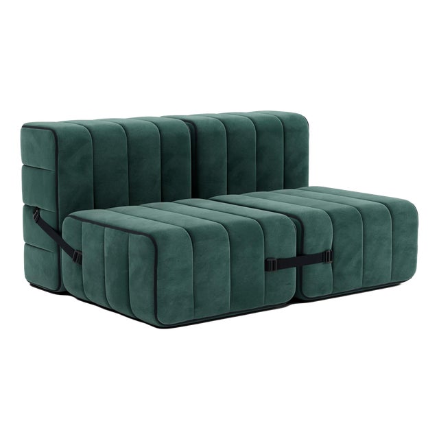 Modular Two-Seater Sofa in Barcelona Fabric by Ambivalenz, Set of 4 For Sale