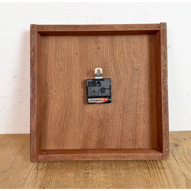 Vintage Brown Wooden Wall Clock from Seiko, 1980s For Sale - Image 15 of 16