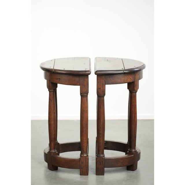 Antique English Side Tables, 1800s, Set of 2 For Sale - Image 3 of 12
