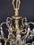 Antique French Brass & Crystal Chandelier For Sale - Image 4 of 10