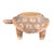 This vintage African wooden turtle is a charming piece of folk art, showcasing the craftsmanship of African artisans....