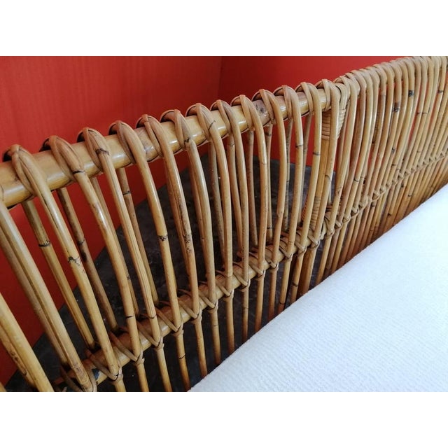 Mid-Century Modern Mid-Century Italian Rattan and Bamboo Sofa, 1960s For Sale - Image 3 of 14