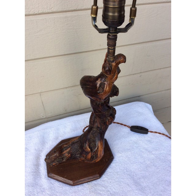 Wood Mid 20th Century French Grapevine Table Lamp For Sale - Image 7 of 13
