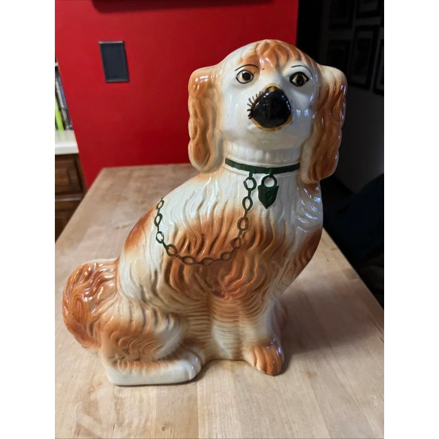 Antique Decorated Staffordshire Spaniel Dog, Circa 1860's For Sale - Image 6 of 16