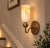 Not Yet Made - Made To Order Handcrafted Brass Wall Sconce With Natural Alabaster Cylinder Shade For Sale - Image 5 of 9