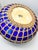 Wood Vintage Seagrass Rattan Wrapped Cobalt Ceramic 12" Pottery For Sale - Image 7 of 8
