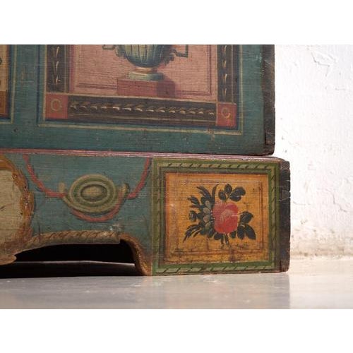Antique Marriage Chest in Painted Pine, Central Europe, 1841 For Sale - Image 4 of 18