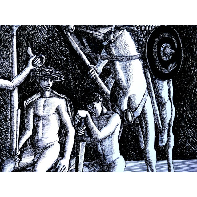 Contemporary Paul Rossi "The Crowning With Thorns" Contemporary Ink Drawing 2018 For Sale - Image 3 of 5