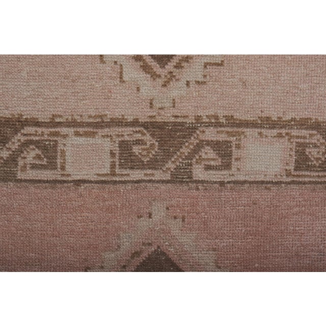 Vintage Neutral Pale Color Turkish Oushak Extra Long Carpet 2'9'' X 29'5'' For Sale - Image 9 of 11