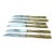 Vintage SCC Gold Electroplated Handles, Bamboo Steak Knives - A Set of 6 For Sale