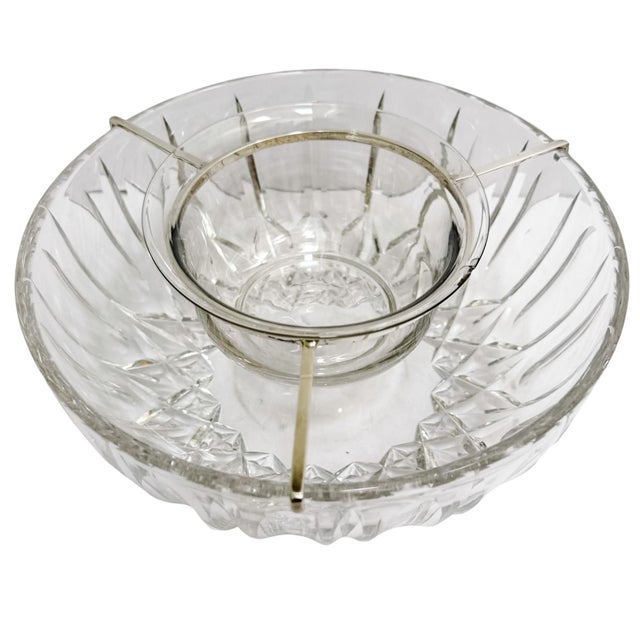 Early 20th Century Early 20th Century Hawkes Sterling Silver & Crystal Caviar Server For Sale - Image 5 of 11