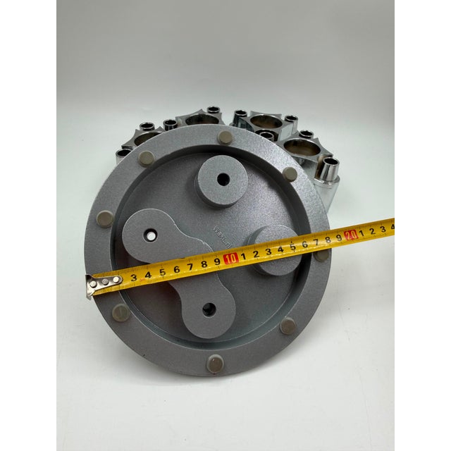 Modular Candleholder with Silver Aluminum Plug-in System in the style of Stoff Nagel, 1950s, Set of 4 For Sale - Image 6 of 14
