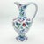 Handmade Ceramic Pitcher Vase (30cm) Traditional “Ewer” Form with Handle – Colorful Floral Pattern & Geometric Neck Border For Sale - Image 9 of 10
