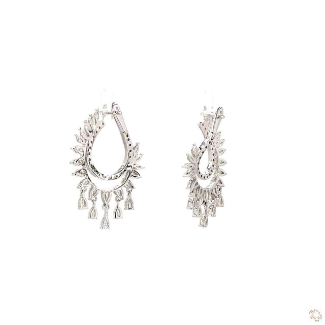 Early 21st Century 4.17 Carat Round Brilliant Cut Diamond Gold Earrings, Pair For Sale - Image 5 of 9