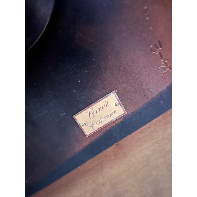 Late 20th Century Councill Craftsmen Banded Mahogany Dining Table For Sale - Image 13 of 13