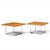 Milo Baughman for Thayer Coggin Style Mid Century Burlwood and Chrome Side Tables - Pair Each side table measures: 32 wide...