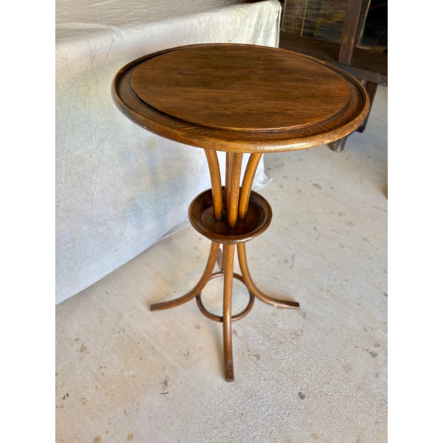 Early 20th Century French Thonet Style Bentwood Side Table For Sale - Image 4 of 12