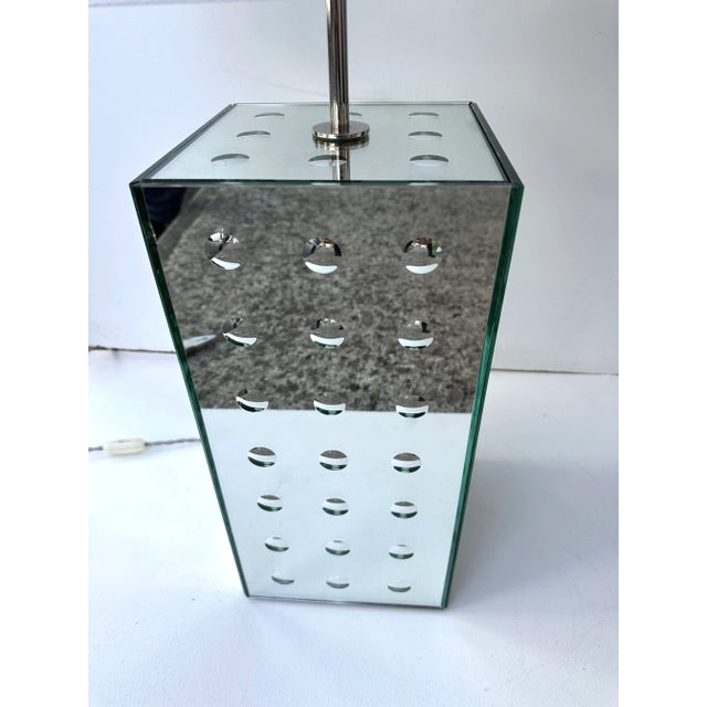 2010s Contemporary Pair of Silver Optical Murano Glass Lamps by Roberto Rida, Italy For Sale - Image 5 of 12