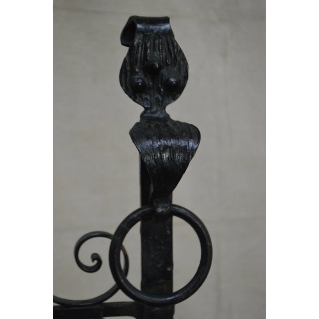 Antique Wrought Iron Savonarola X Form Arm Chair For Sale - Image 12 of 13