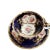 Blue Circa 1940's Aynsley Aristocrat 7700 Cobalt Blue Hand-Painted Bone China Footed Teacup and Saucer, Made in England For Sale - Image 8 of 11