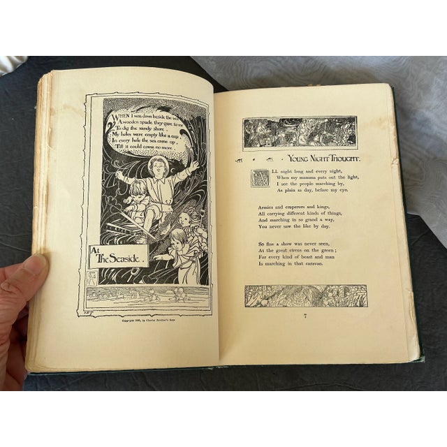Antique Decorative Book a Child's Garden of Verse by Robert Louis Stevenson For Sale - Image 9 of 11