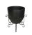 Mid-Century Modern 1960s Satin Black Planter in Iron Stand by Gainey Ceramics For Sale - Image 3 of 5