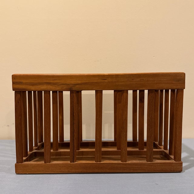 Mid 20th Century Teak Danish Mid Century Magazine Holder by Goodwood For Sale - Image 10 of 11