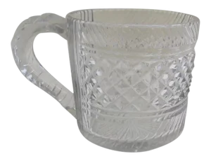 English or Irish Cut Glass 1/2 Half Pint Tankard Mug 19th Century