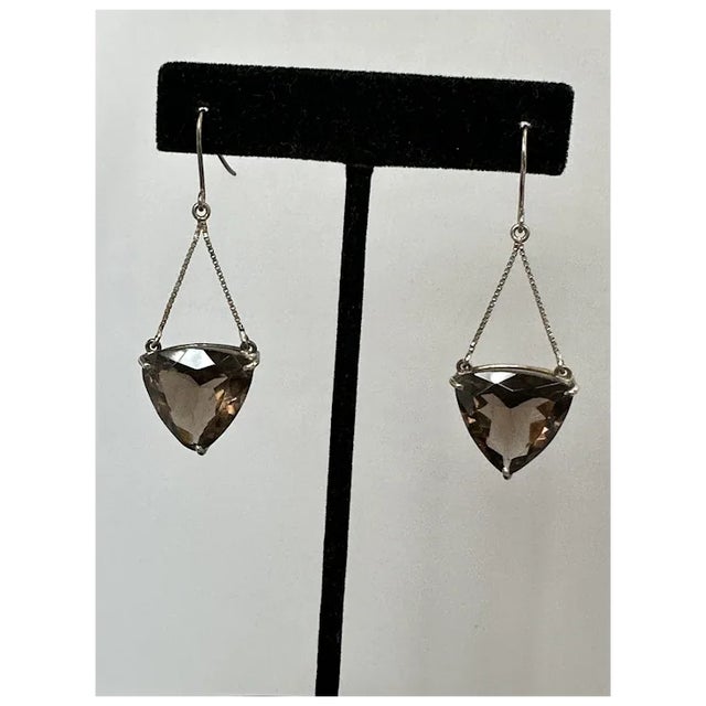 Sterling and Quartz Earrings, A Pair For Sale In Denver - Image 6 of 9