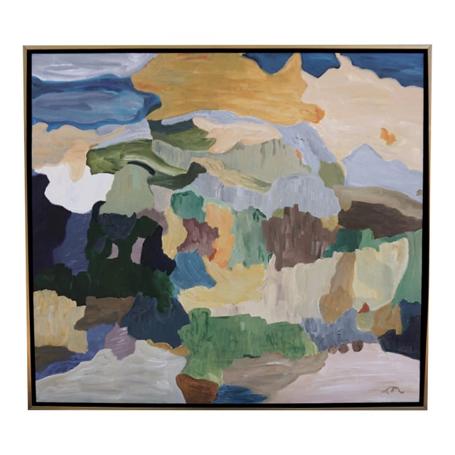"Almost There" Contemporary Abstract Landscape Painting by Laurie MacMillan, Framed For Sale