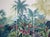 36" * H96" * 3ps,‌ Hand Painted Lush Tropical Botanical Wallpaper, Vintage Tropical Jungle Mural For Sale
