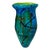 Vintage 1990’s Post Modern Heavy Hand Blown Studio Art Glass Vase For Sale