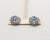 1960s Vintage 1960s Signed Napier Rhodium Plated Blue Bead Clip Earrings, 2 Pieces For Sale - Image 5 of 7
