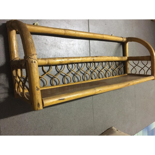 1970s Vintage Rattan Hanging Shelf, 1970s For Sale - Image 5 of 18